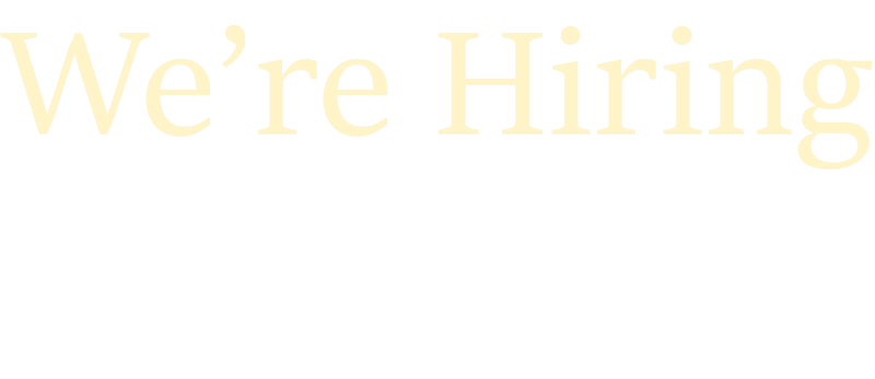 We are hiring
